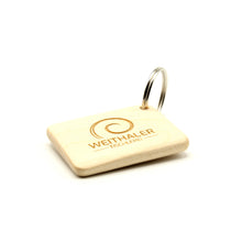 Laden Sie das Bild in den Galerie-Viewer, Holz Schlüsselanhänger - Ahorn massiv - eckige Formen